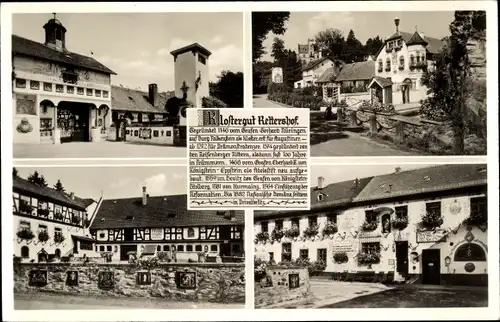 Ak Königstein im Taunus, Kloster Rettershof, Café zum fröhlichen Landmann, Außenansichten