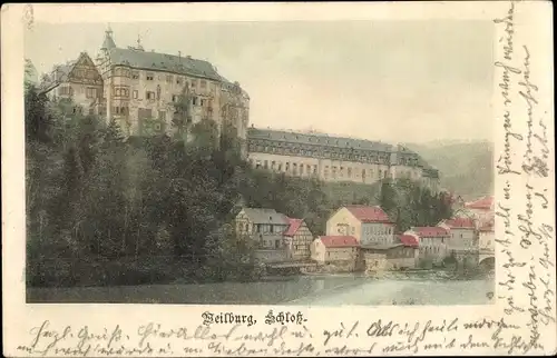 Ak Weilburg an der Lahn Hessen, Schloss, Außenansicht