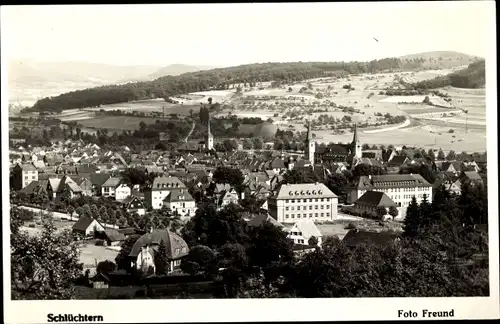 Foto Ak Schlüchtern Hessen, Blick auf den Ort von Westen