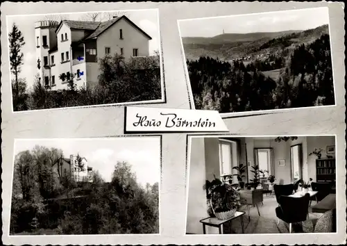 Ak Grafenau im Bayerischen Wald, Haus Bärnstein, Innen- und Außenansicht