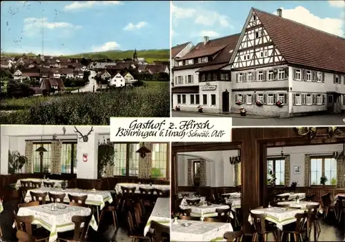 Ak Böhringen Römerstein in der Schwäbischen Alb, Gasthaus z. Hirsch, Ortspanorama