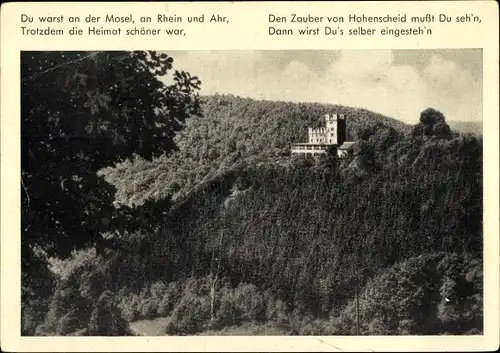 Ak Solingen in Nordrhein Westfalen, Burg Hohenscheid, Panorama