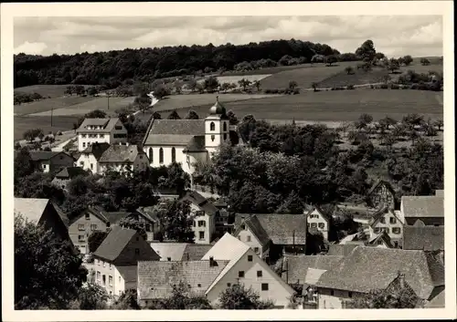 Ak Stuppach Bad Mergentheim in Tauberfranken, Teilansicht, Kirche