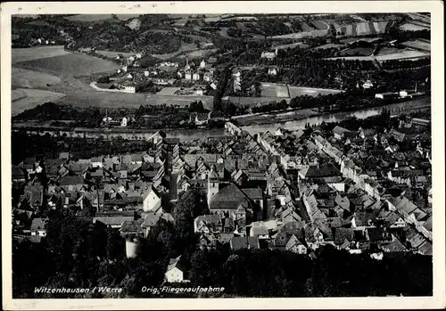 Ak Witzenhausen an der Werra Hessen, Original Fliegeraufnahme