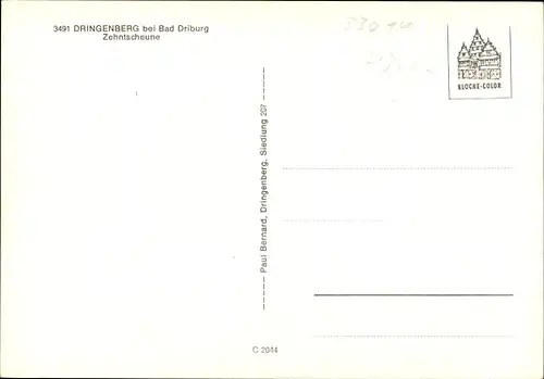 Ak Dringenberg Bad Driburg in Westfalen, Zehntscheune