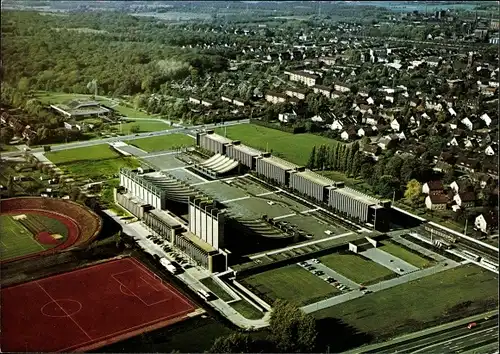 Ak Castrop Rauxel im Ruhrgebiet, Luftaufnahme-Stadtmittelpunkt