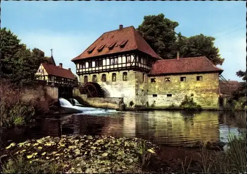 Ak Burgsteinfurt Steinfurt im Münsterland, Wasserpartie an der Schlossmühle