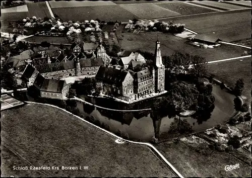 Ak Raesfeld im Münsterland Westfalen, Schloss, Luftaufnahme