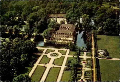 Ak Buer Gelsenkirchen im Ruhrgebiet, Schloss Berge, Fliegeraufnahme
