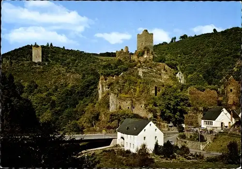 Ak Manderscheid in der Eifel, Ober- und Niederburg, Panorama