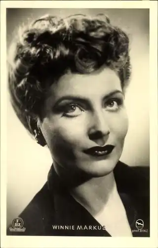 Ak Schauspielerin Winnie Markus, Portrait, FBZ Verlag