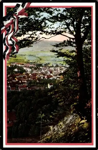 Ak Bleicherode Thüringen, Waldblick zum Ort, Totale