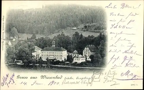 Ak Thermalbad Wiesenbad im Erzgebirge, Kurhaus