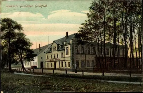 Ak Grünfeld Waldenburg in Sachsen, Winklers Gasthaus