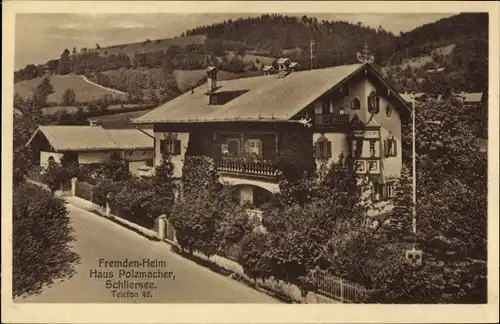 Ak Schliersee in Oberbayern, Fremdenheim Haus Polzmacher