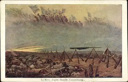 Künstler Ak Detaille, Edouard, La Reve, Schlafende französische Soldaten