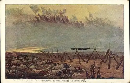 Künstler Ak Detaille, Edouard, La Reve, Schlafende französische Soldaten