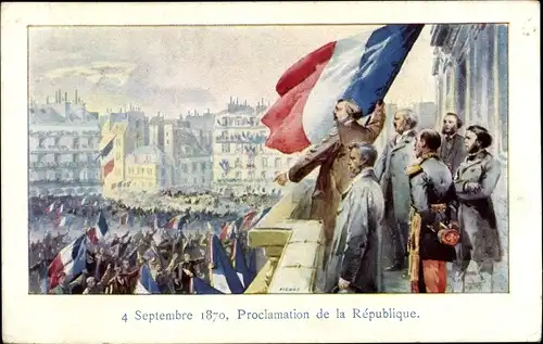 Künstler Ak Paris, Proclamation de la République Française du 4 septembre 1870