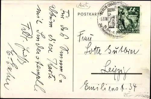 Künstler Ak Internationale Automobil- und Motorrad Ausstellung Berlin 1938, Funkturm