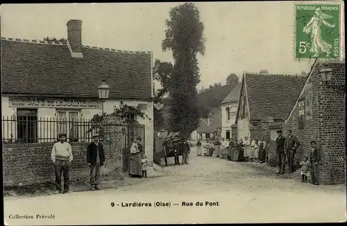 Ak Lardieres Oise, Rue du Pont