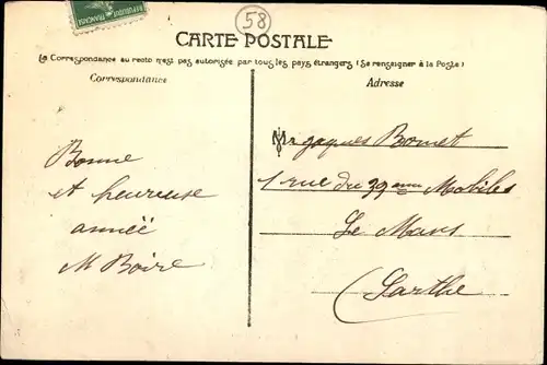 Ak Planchez Nièvre, Entrée du Bourg