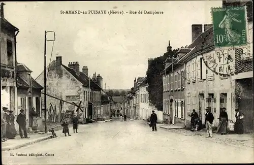 Ak Saint-Amand-en-Puisaye Nievre, Rue de Dampierre