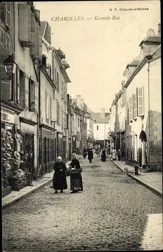 Ak Charolles Saône et Loire, Grande Rue, Geschäft