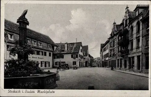 Ak Stockach im Hegau Baden, Marktplatz