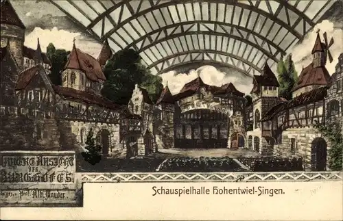 Ak Singen Hohentwiel Baden Württemberg, Schauspielhalle