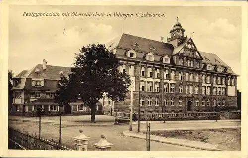 Ak Villingen im Schwarzwald, Realgymnasium mit Oberrealschule