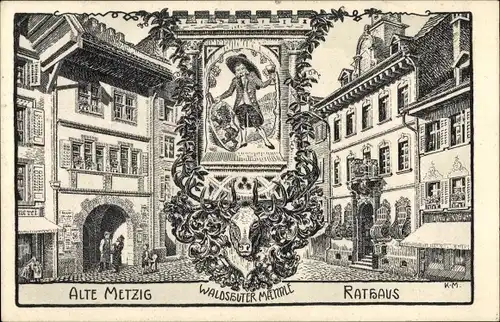 Ak Metzig Messancy Wallonien Luxemburg, Rathaus