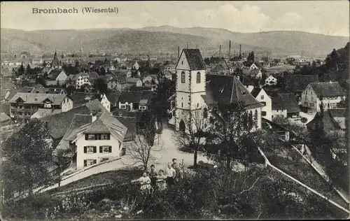 Ak Brombach Lörrach in Baden, Stadtansicht
