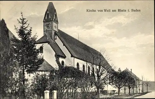 Ak Weil am Rhein, Kirche