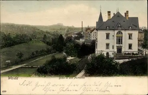 Ak Weida in Thüringen, Aumathal, Villa