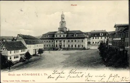 Ak Königsee in Thüringen, Markt