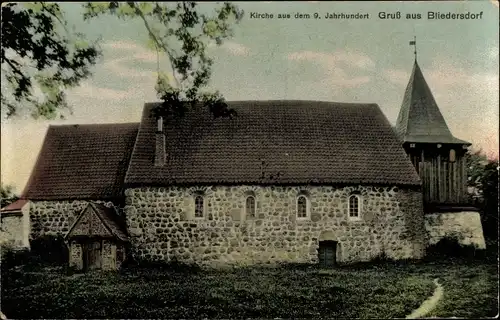 Ak Bliedersdorf in Niedersachsen, Kirche aus dem 9. Jahrhundert