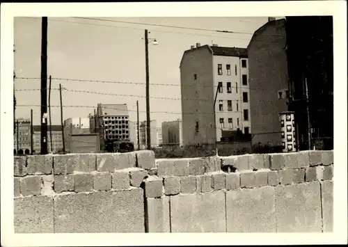 Foto Berlin, Berliner Mauer, Stacheldraht