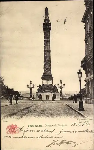 Ak Bruxelles Brüssel, Colonne du Congres