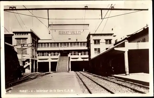 Ak Rabat Marokko, Interieur de la Gare