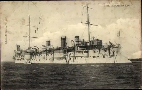 Ak Marine Militaire Francaise, Croiseur d'Assas, französisches Kriegsschiff