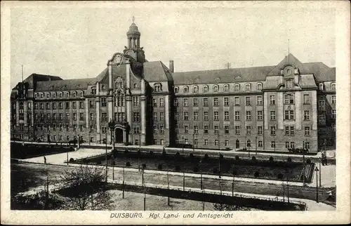 Ak Duisburg im Ruhrgebiet, Kgl. Land- und Amtsgericht