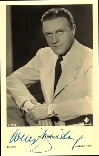 Ak Schauspieler Willy Fritsch, Portrait, Ross Verlag A 3064 1
