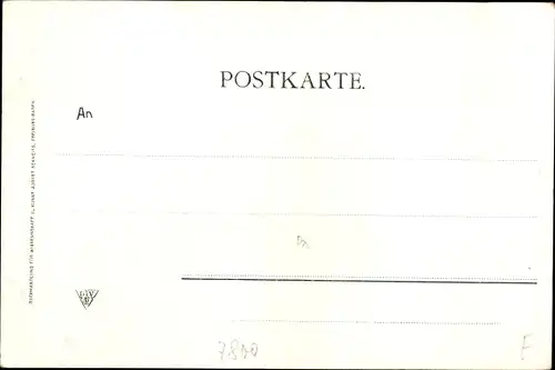 Künstler Ak Freiburg im Breisgau, Münster von Osten nach Westen