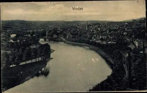 Ak Werden Essen im Ruhrgebiet, Panorama