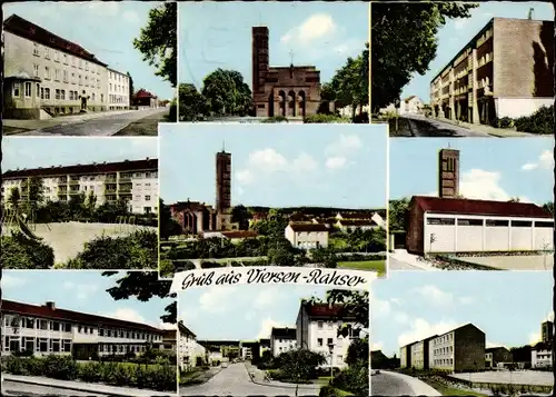 Ak Rahser Viersen in Nordrhein Westfalen, Kirche, Stadtansichten
