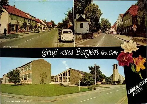 Ak Bergen in der Lüneburger Heide, Cellerstraße, Eugen Naumann Schule