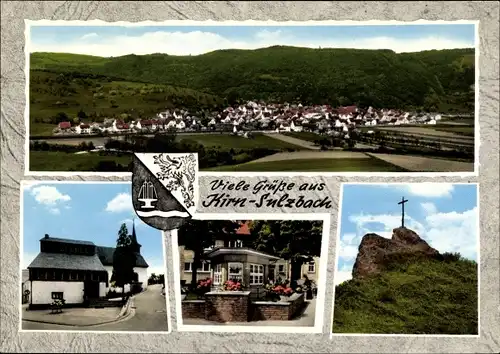 Ak Kirnsulzbach Kirn Sulzbach Kirn an der Nahe, Wappen, Panorama, Stadtansicht