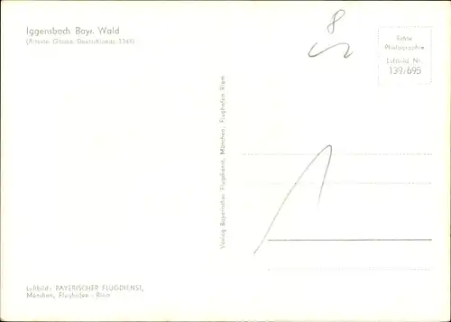 Ak Iggensbach Niederbayern, Ortsansicht, Luftbild, Panorama