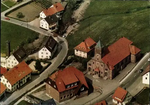 Ak Seebach in Baden Schwarzwald, Herz-Jesu-Kirche, Luftbild