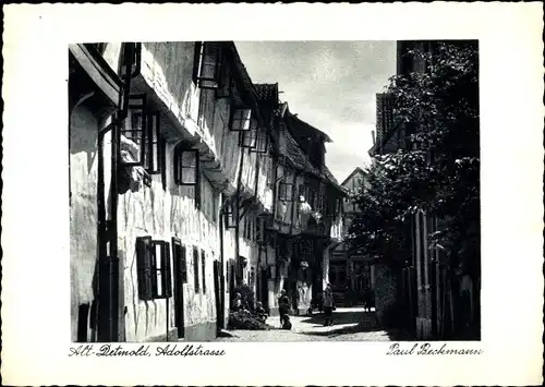 Ak Detmold in Nordrhein Westfalen, Blick in die Adolfstraße, Stadtansicht